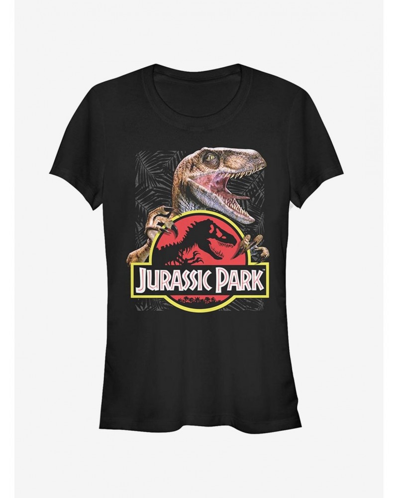 Velociraptor Hooked On Logo Girls T-Shirt $9.56 T-Shirts