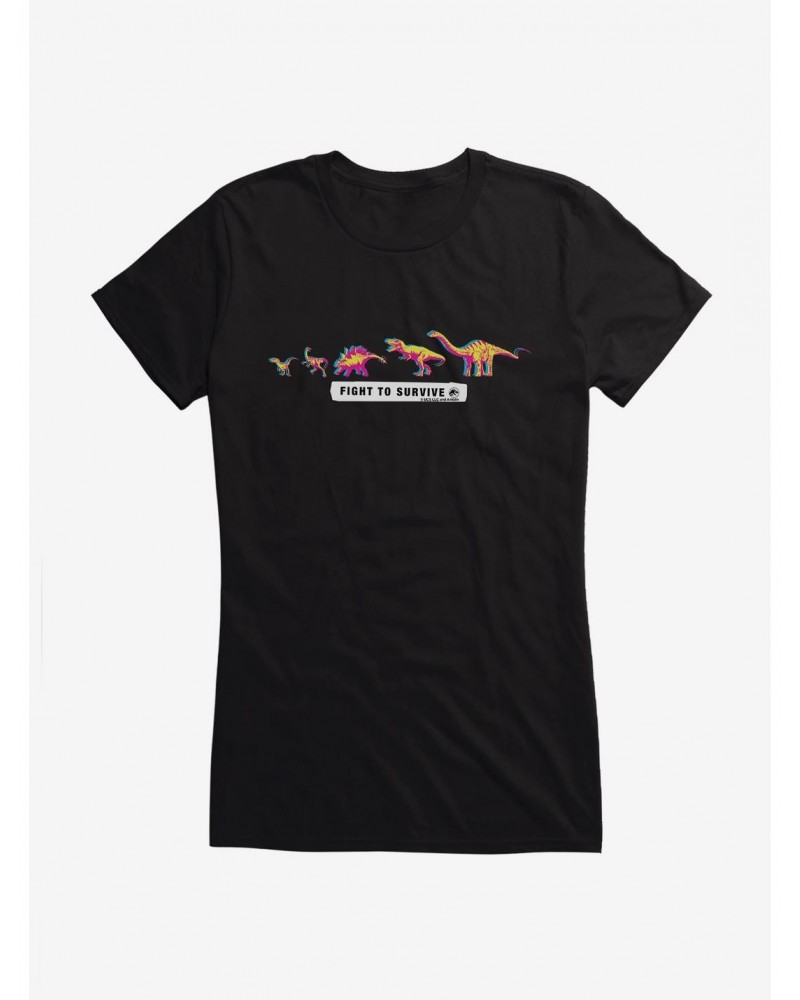 Jurassic World Fight To Survive Girls T-Shirt $7.57 T-Shirts